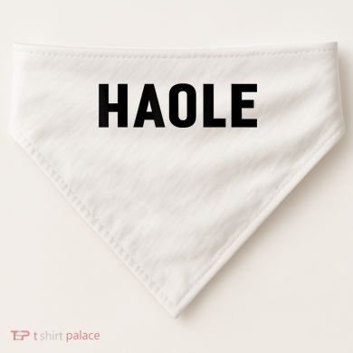Haole Funny Hawaii White Hawaiian Pidgin Unisex USA-Made Doggie Bandana