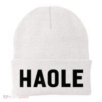 Haole Funny Hawaii White Hawaiian Pidgin Unisex Beanie thumb 0