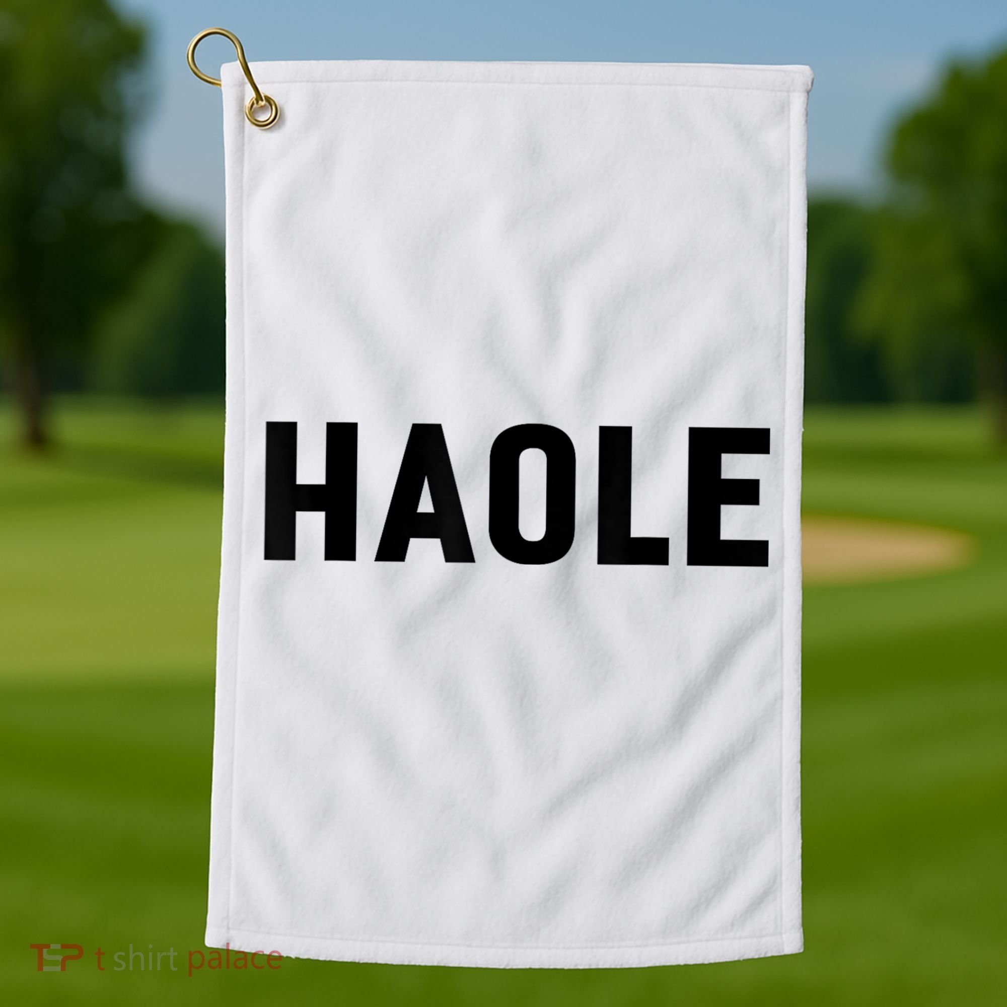 Haole Funny Hawaii White Hawaiian Pidgin Unisex Golf Towel