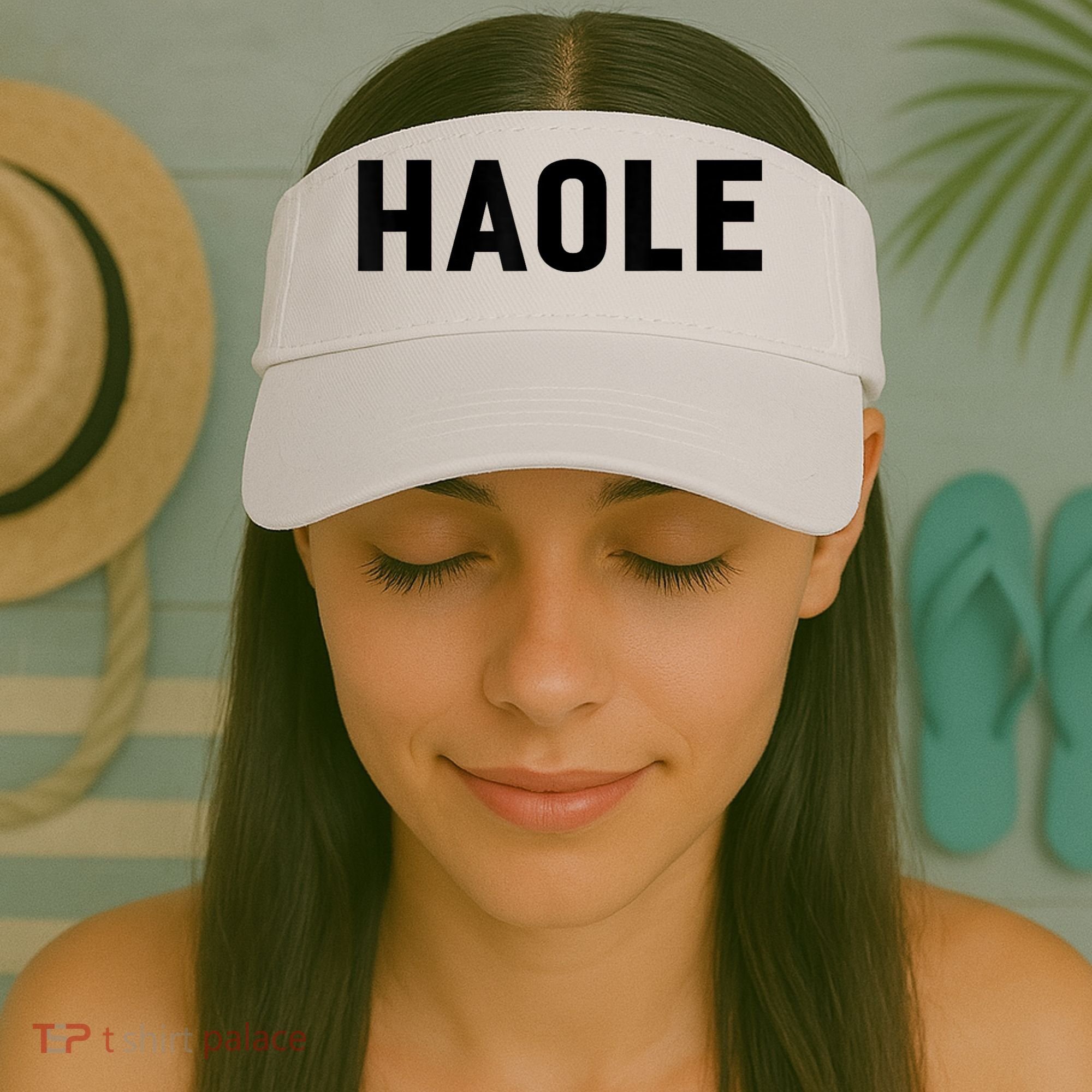 Haole Funny Hawaii White Hawaiian Pidgin Unisex Visor