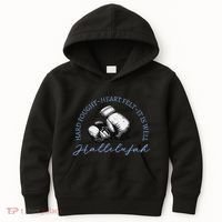 Hard Fought Heart Felt It Is Well Hallelujah Kids Hoodie thumb 0