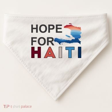 Hope For Haiti Earthquake Relief USA-Made Doggie Bandana