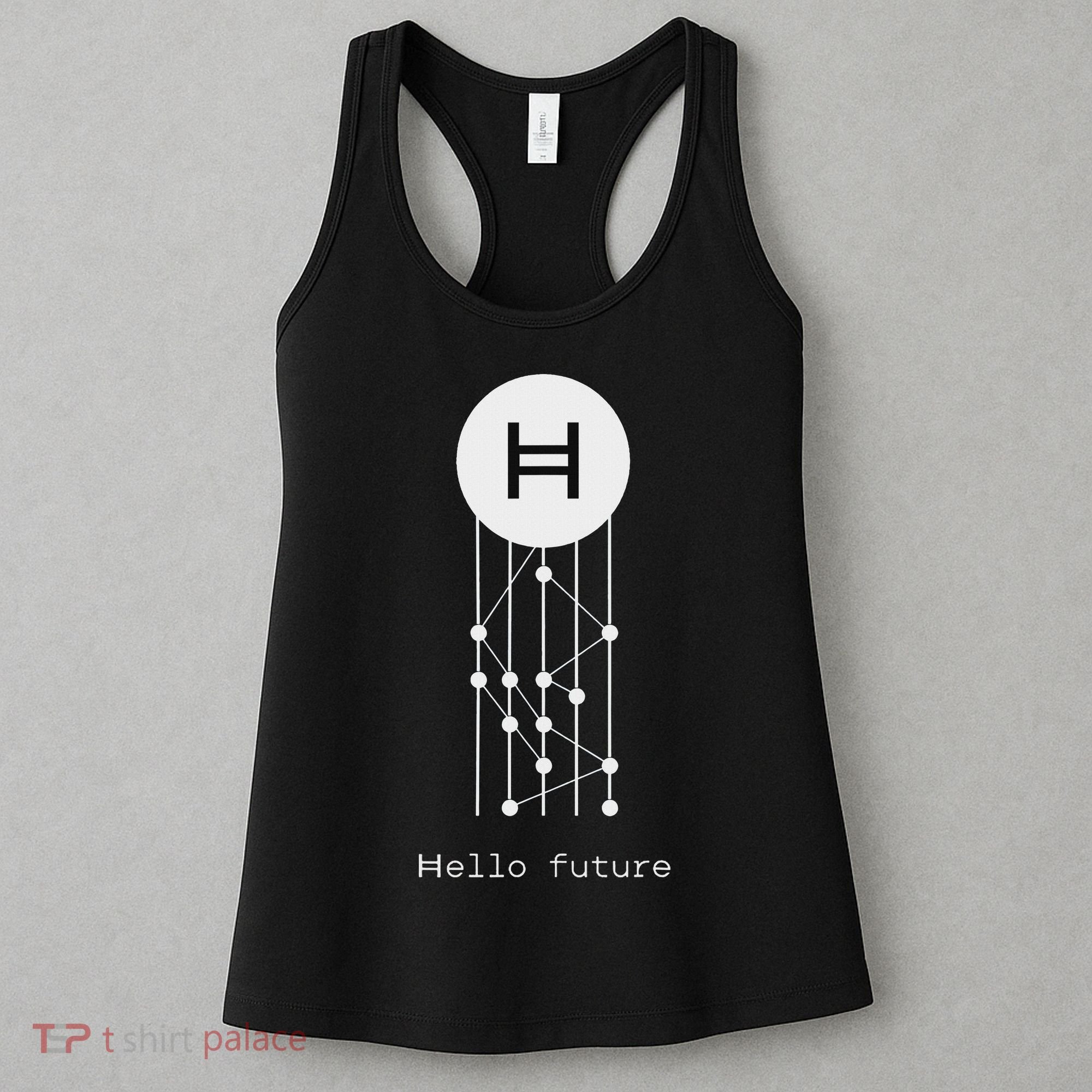 Hello Future Hbar Hedera Hashgraph Solana Kaspa Xrp Crypto Women's Tank Top