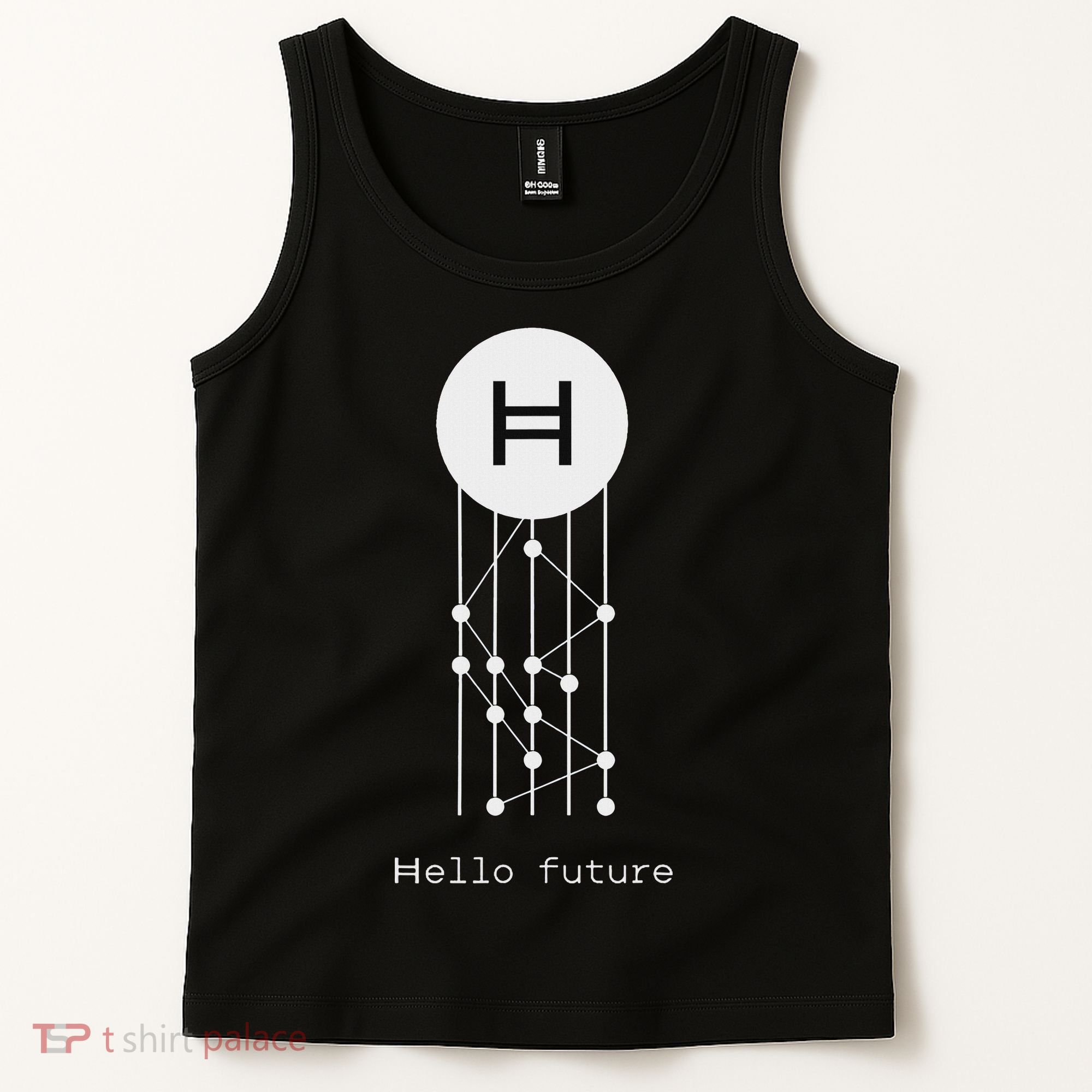 Hello Future Hbar Hedera Hashgraph Solana Kaspa Xrp Crypto Tank Top