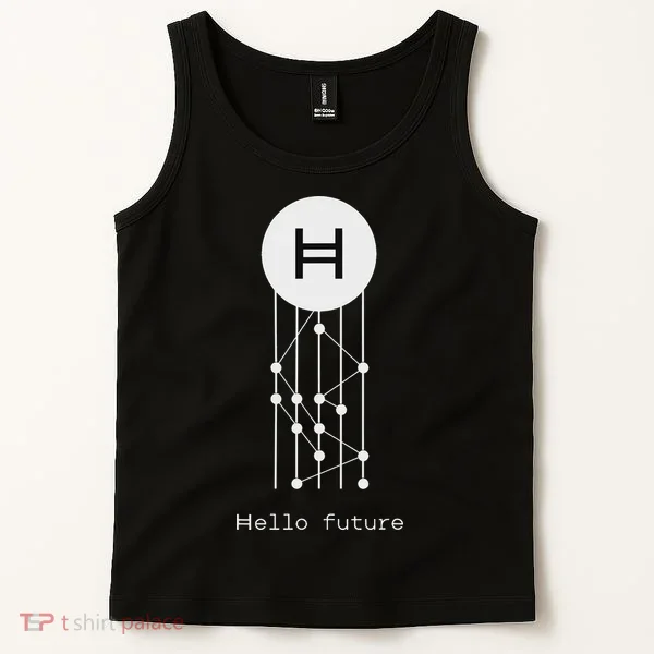 Hello Future Hbar Hedera Hashgraph Solana Kaspa Xrp Crypto Tank Top