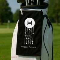 Hello Future Hbar Hedera Hashgraph Solana Kaspa Xrp Crypto Golf Towel thumb 2