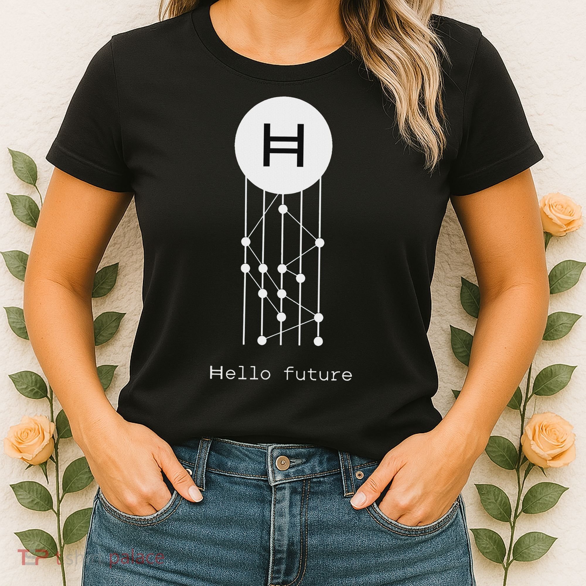 Hello Future Hbar Hedera Hashgraph Solana Kaspa Xrp Crypto Women's T-Shirt