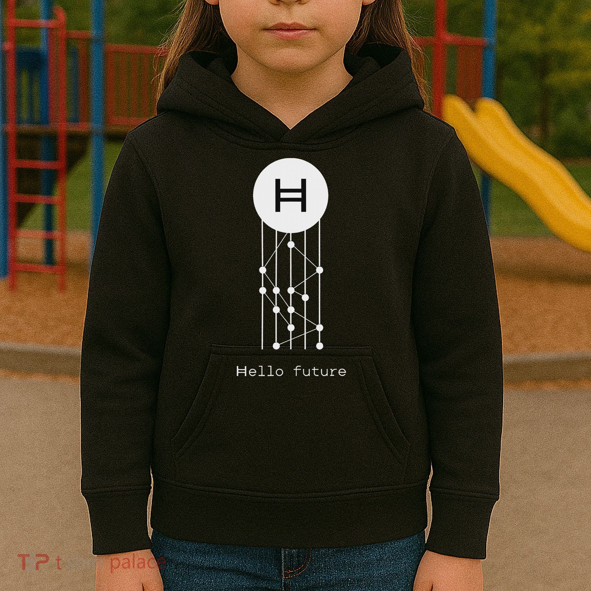 Hello Future Hbar Hedera Hashgraph Solana Kaspa Xrp Crypto Kids Hoodie