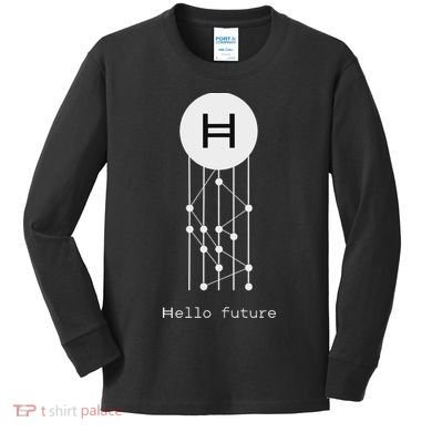Hello Future Hbar Hedera Hashgraph Solana Kaspa Xrp Crypto Kids Long Sleeve Shirt