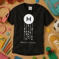 Hello Future Hbar Hedera Hashgraph Solana Kaspa Xrp Crypto Kids T-Shirt thumb 3