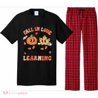 Halloween Fall In Love With Learning Thanksgiving Teacher Pajama Set thumb 0
