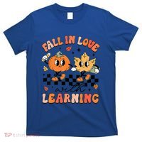 Halloween Fall In Love With Learning Thanksgiving Teacher T-Shirt thumb 0