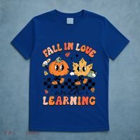 Halloween Fall In Love With Learning Thanksgiving Teacher T-Shirt thumb 5