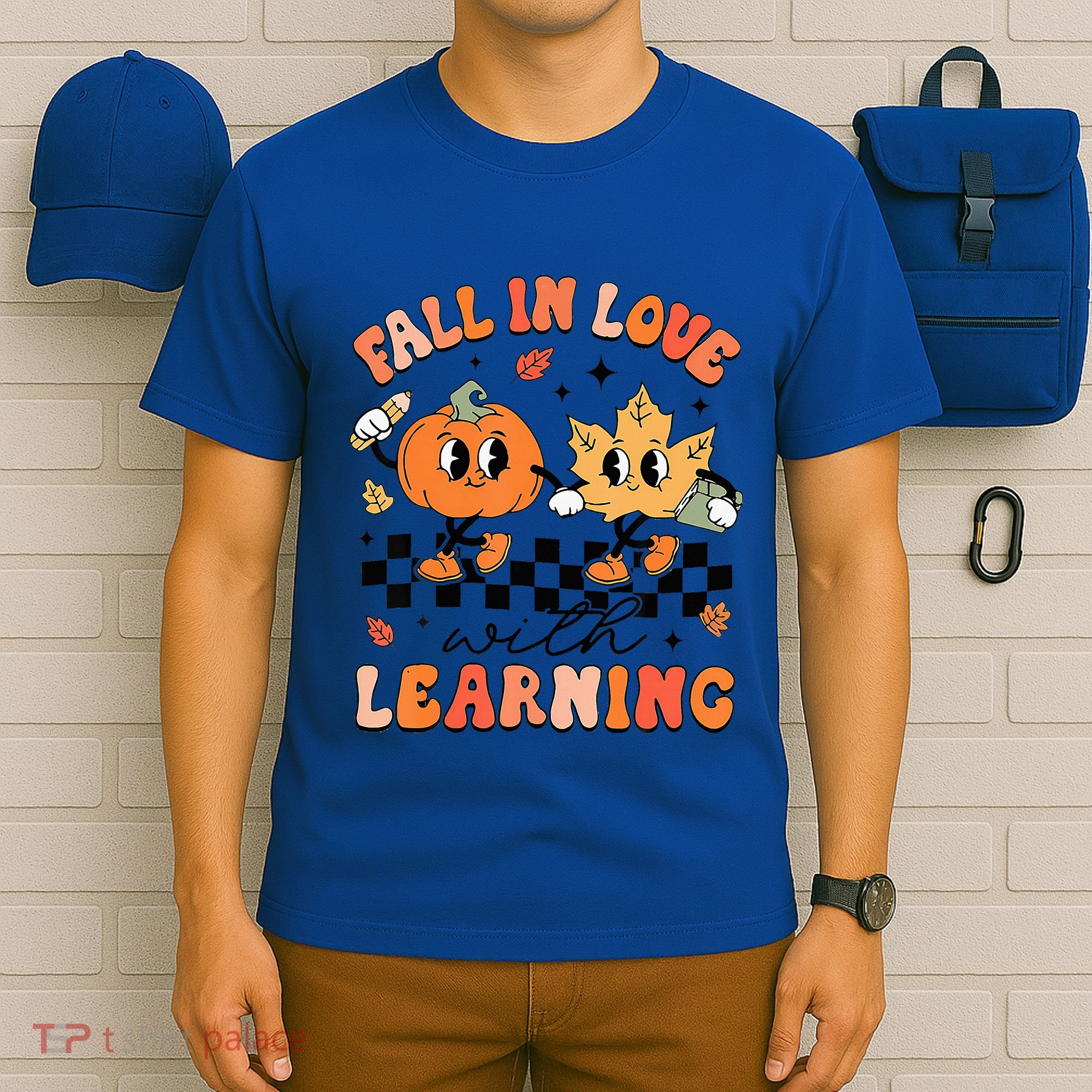 Halloween Fall In Love With Learning Thanksgiving Teacher T-Shirt