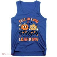 Halloween Fall In Love With Learning Thanksgiving Teacher Tank Top thumb 0