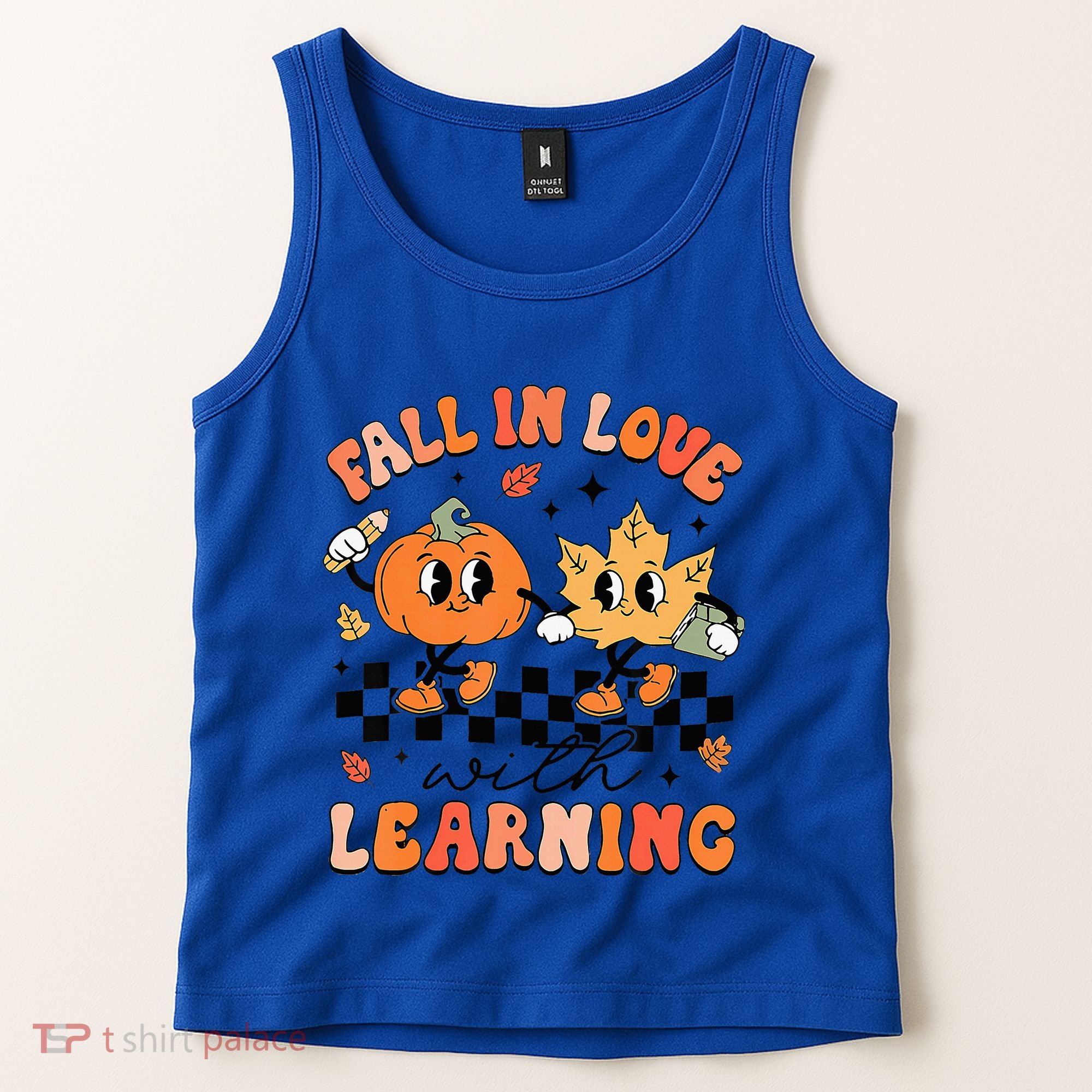 Halloween Fall In Love With Learning Thanksgiving Teacher Tank Top