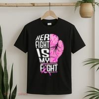 Her Fight Is My Fight Breast Cancer Boxing T-Shirt thumb 2