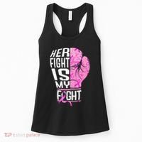 Her Fight Is My Fight Breast Cancer Boxing Women's Tank Top thumb 0