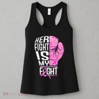 Her Fight Is My Fight Breast Cancer Boxing Women's Tank Top thumb 3