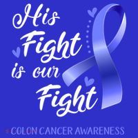 His Fight Is Our Fight Colon Cancer Awareness Gift Women's Tank Top thumb 5