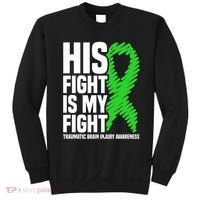 His Fight Is My Fight Traumatic Brain Injury Awareness Sweatshirt thumb 0