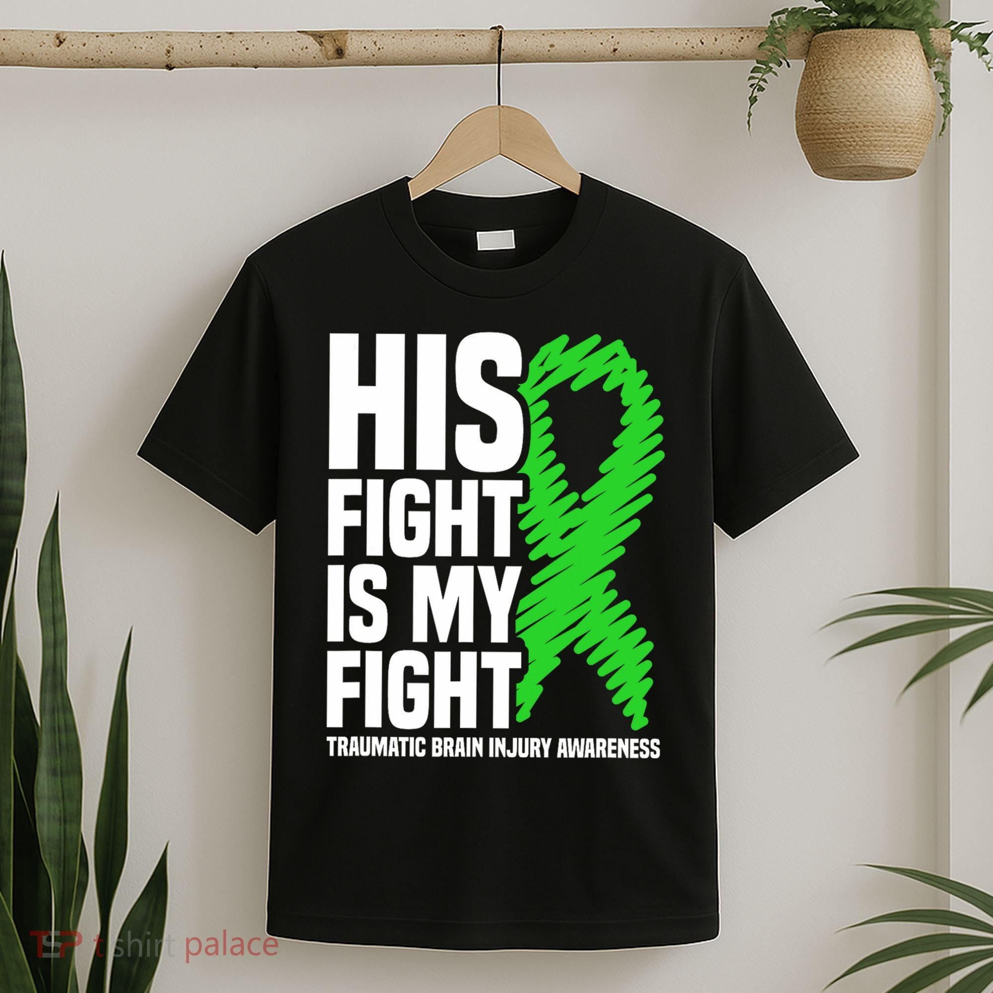 His Fight Is My Fight Traumatic Brain Injury Awareness T-Shirt