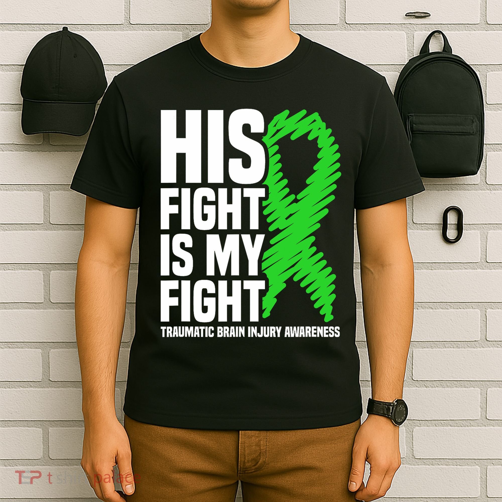 His Fight Is My Fight Traumatic Brain Injury Awareness T-Shirt
