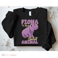 Hippo Fiona Is My Spirit Animal Funny Sweatshirt thumb 2