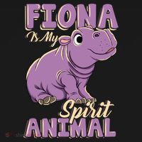 Hippo Fiona Is My Spirit Animal Funny Sweatshirt thumb 3