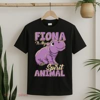 Hippo Fiona Is My Spirit Animal Funny T-Shirt thumb 2