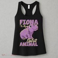 Hippo Fiona Is My Spirit Animal Funny Women's Tank Top thumb 3