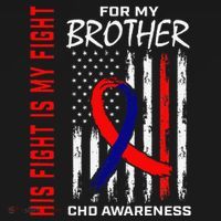 His Fight Is My Fight Chd Awareness Brother American Flag Gift Women's Tank Top thumb 5