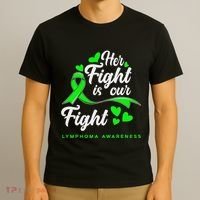 Her Fight Is Our Fight Non Hodgkin Lymphoma Awareness T-Shirt thumb 3