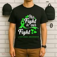 Her Fight Is Our Fight Non Hodgkin Lymphoma Awareness T-Shirt thumb 6