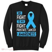 His Fight Is My Fight Prostate Cancer Awareness Support Sweatshirt thumb 0
