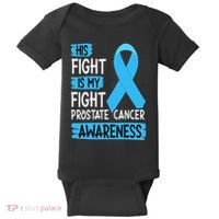 His Fight Is My Fight Prostate Cancer Awareness Support Baby Bodysuit thumb 0