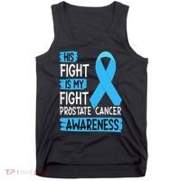His Fight Is My Fight Prostate Cancer Awareness Support Tank Top thumb 0
