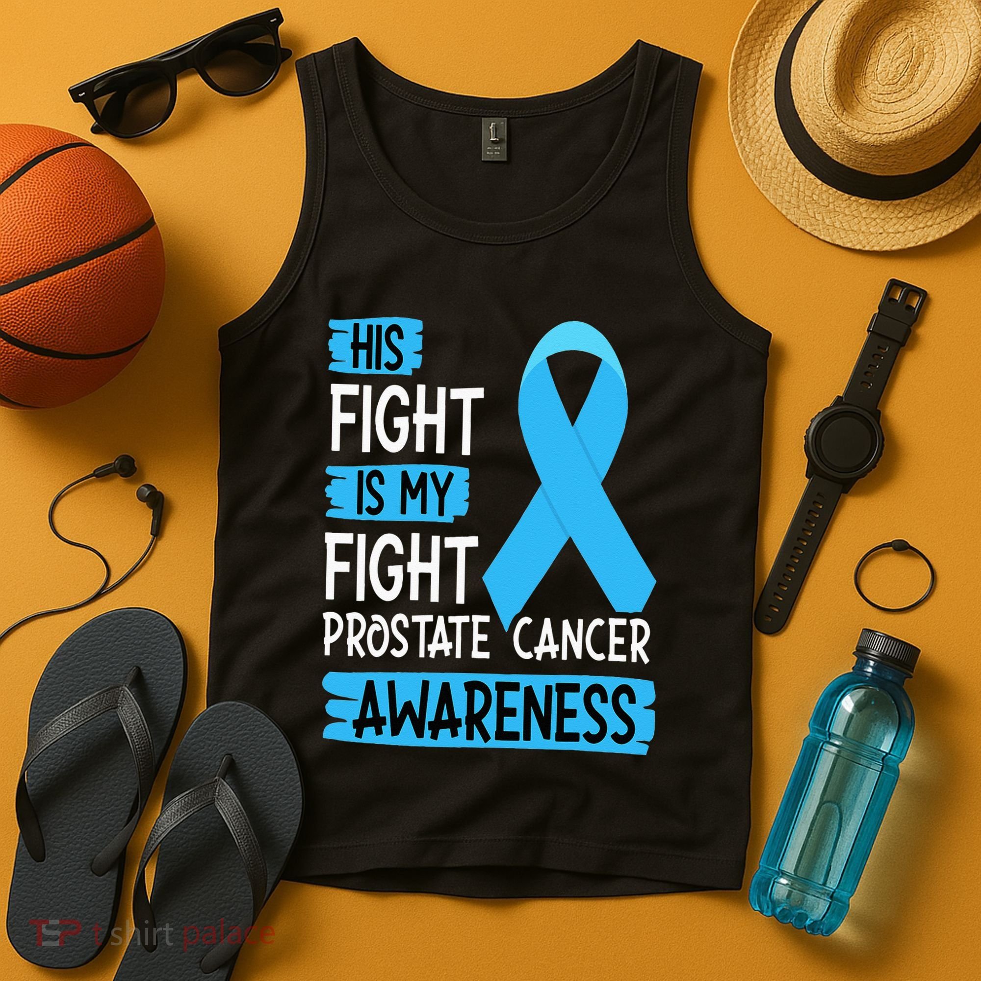 His Fight Is My Fight Prostate Cancer Awareness Support Tank Top