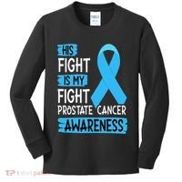 His Fight Is My Fight Prostate Cancer Awareness Support Kids Long Sleeve Shirt thumb 0
