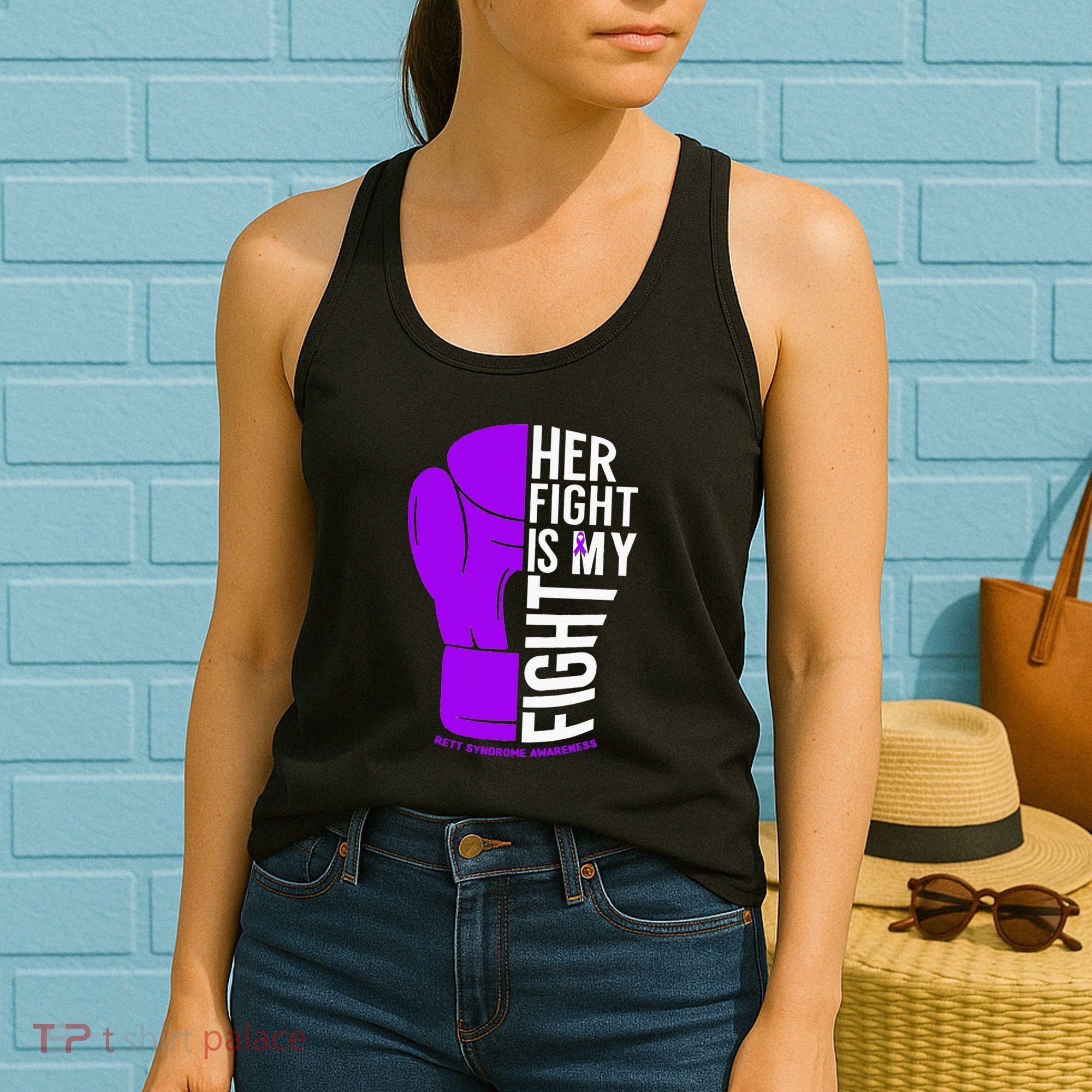 Her Fight Is My Fight Rett Syndrome Awareness Women's Tank Top