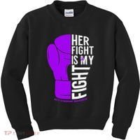 Her Fight Is My Fight Rett Syndrome Awareness Kids Sweatshirt thumb 0