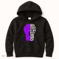 Her Fight Is My Fight Rett Syndrome Awareness Kids Hoodie thumb 0