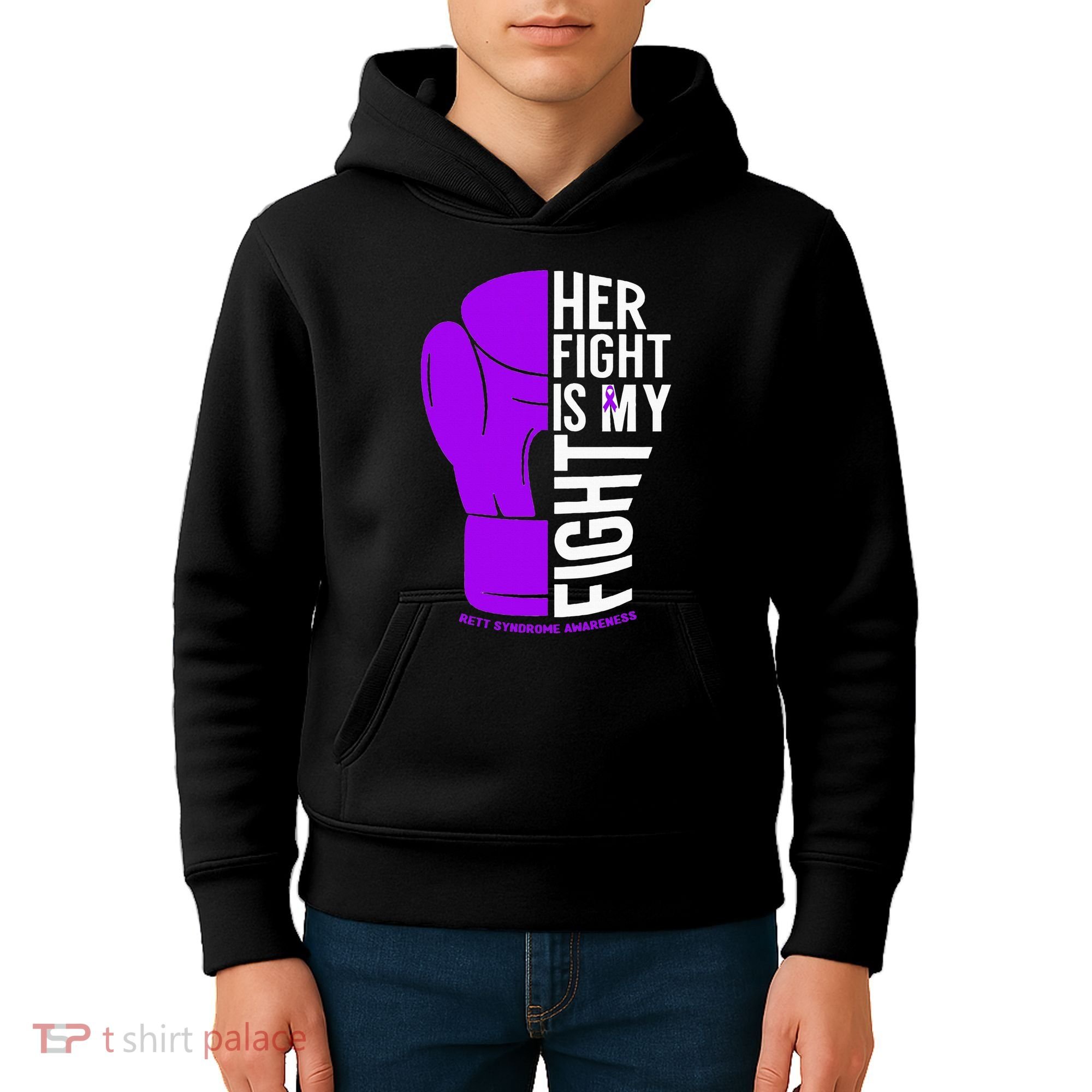 Her Fight Is My Fight Rett Syndrome Awareness Kids Hoodie