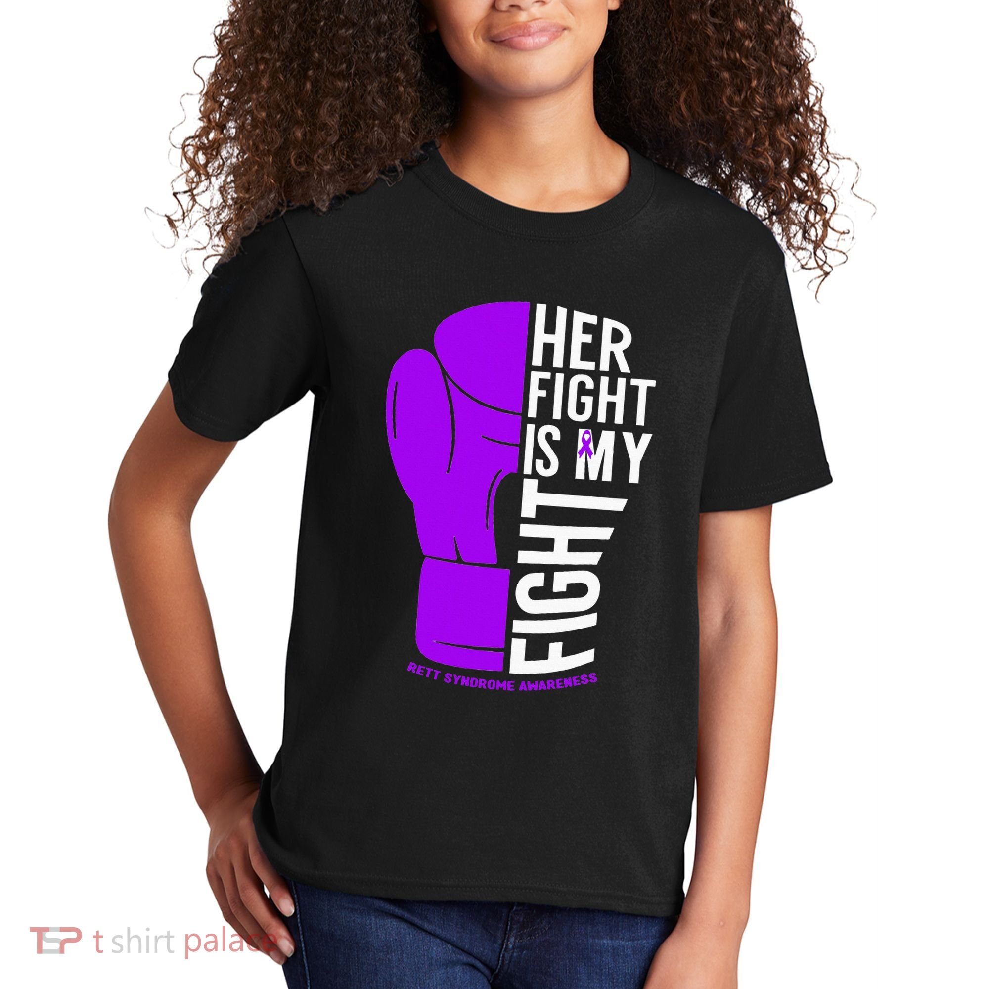 Her Fight Is My Fight Rett Syndrome Awareness Kids T-Shirt
