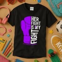 Her Fight Is My Fight Rett Syndrome Awareness Kids T-Shirt thumb 3