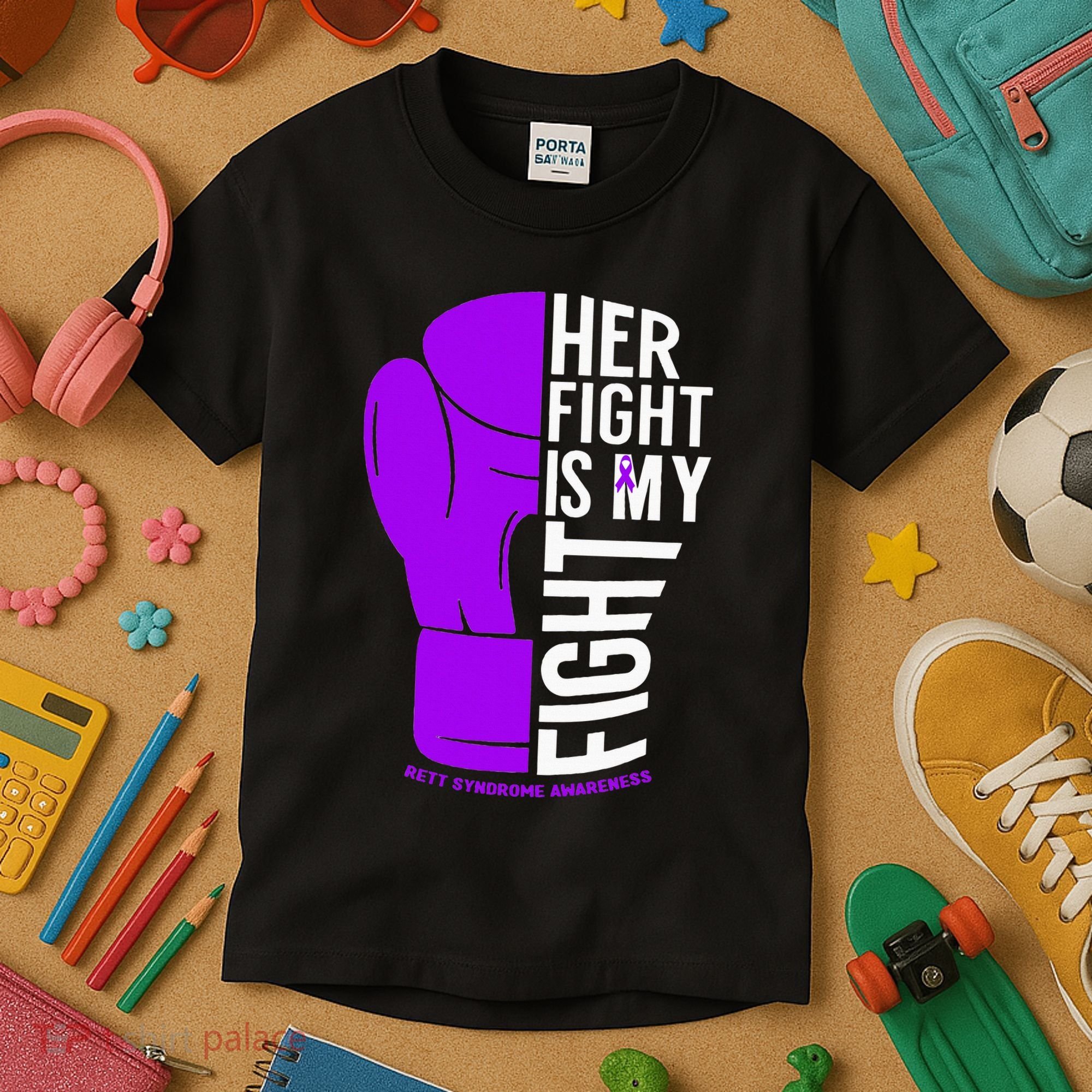 Her Fight Is My Fight Rett Syndrome Awareness Kids T-Shirt