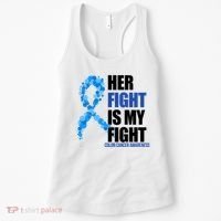 Her Fight Is My Fight Colon Cancer Awareness Ribbon Women's Tank Top thumb 0