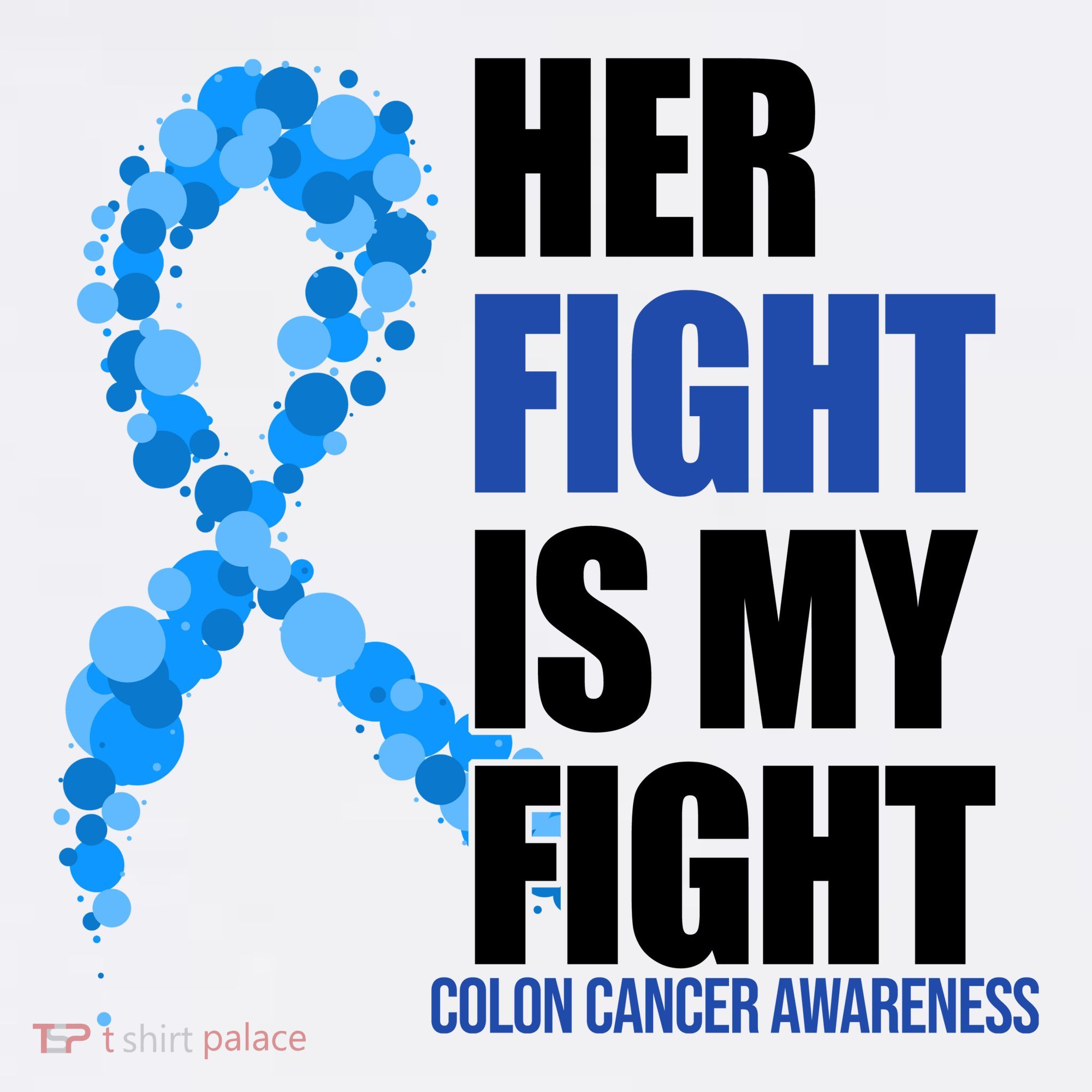 Her Fight Is My Fight Colon Cancer Awareness Ribbon Women's Tank Top