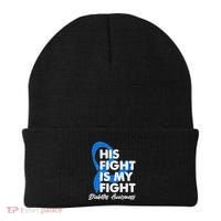 His Fight Is My Fight Diabetes Awareness Beanie thumb 0