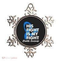 His Fight Is My Fight Diabetes Awareness Ornament thumb 0